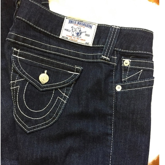 NWT True Religious Straight Low Rise Jeans - Picture 7 of 12